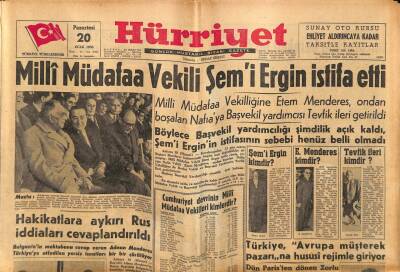 Hürriyet Gazetesi 20 Ocak 1958 - Hakikatlara Aykırı Rus İddiaları Cevaplandırıldı GZ81084 - 1