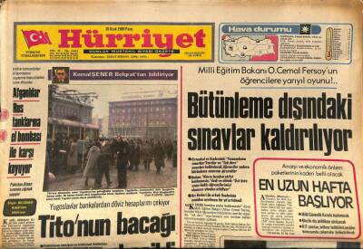 Hürriyet Gazetesi 20 Ocak 1980 - Afganlılar Rus Tanklarına El Bombası İle Karşı Koyuyor GZ86902 - 1