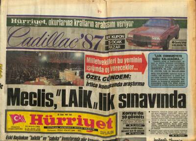 Hürriyet Gazetesi 20 Ocak 1987 - Ecevitten Evrene Sert Tavır GZ60960 - 1