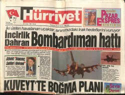 Hürriyet Gazetesi 20 Ocak 1991 - Saddamdan Türkiyeye Tehdit GZ60915 - 2