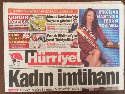 Hürriyet Gazetesi 20 Ocak 2005 -Türkiye Birleşmiş Milletlerde Kadın Haklarıyla İlgili Sınava Giriyor GZ10061 - 1