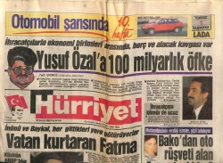 Hürriyet Gazetesi 20 Şubat 1989 - Yusuf Özala 100 Milyarlık Öfke GZ64330 - 1
