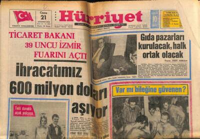 Hürriyet Gazetesi 21 Ağustos 1970 - Erdal İnönü İstifa Etti GZ77785 - 1