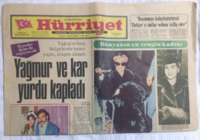 Hürriyet Gazetesi 21 Aralık 1975 - Anadoluda Başlık Parasına Zam Geldi - GZ19860 - 1