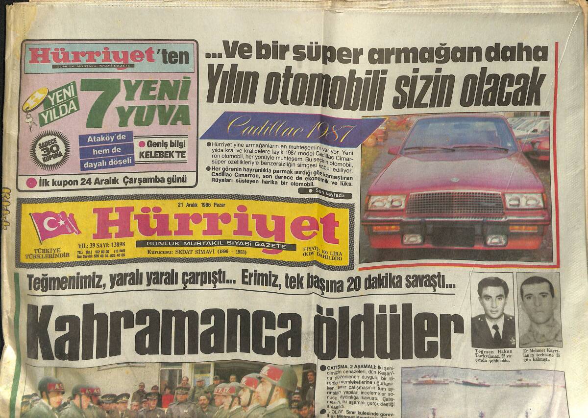 Hürriyet Gazetesi 21 Aralık 1986 - Gurbetçi Hülya'nın Çıplak Tırmanışı - Naim'e Yuva GZ152365 - 1