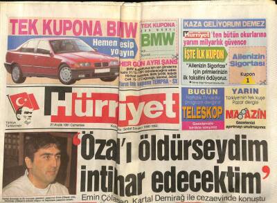 Hürriyet Gazetesi 21 Aralık 1991 - Demirelin Telgrafı Özaldan Çok Alkışlandı GZ60775 - 1