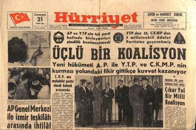 Hürriyet Gazetesi 21 Ekim 1961 - AP Genel Merkezi İle İzmir Teşkilatı Arasında İhtilaf GZ90582 - 1