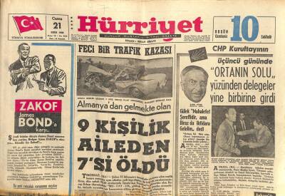 Hürriyet Gazetesi 21 Ekim 1966 - Zekâi Dorman CHPden Ayrıldı GZ117482 - 1