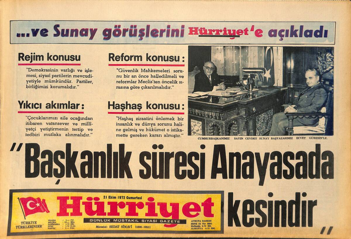 Hürriyet Gazetesi 21 Ekim 1972 - İstanbul , Asırlar Boyunca Camileri İle Ün Yaptı GZ157741 - 1
