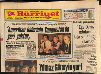 Hürriyet Gazetesi 21 Ekim 1981 - James Bondun Kızlarından Biri Erkekmiş GZ113382 - 1