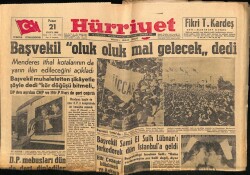 Hürriyet Gazetesi 21 Eylül 1958 - Başvekil Sami El Sulh Lübnanı Terkederek Dün İstanbula Geldi GZ68878 - 2