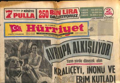 Hürriyet Gazetesi 21 Eylül 1971 - Avrupa Güzeli Filiz Vuralın Türk Halkına Mesajı Var GZ117496 - 1