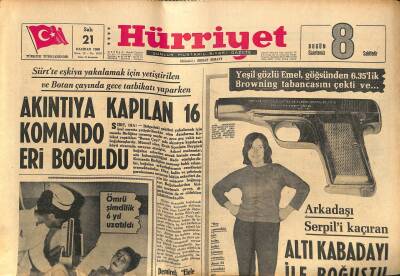Hürriyet Gazetesi 21 Haziran 1966 - Aktör John Wayne Vietnamda Kurşun Yağmuruna Tutuldu - Türk Ve Amerikan Erleri Kavga Etti GZ117579 - 1
