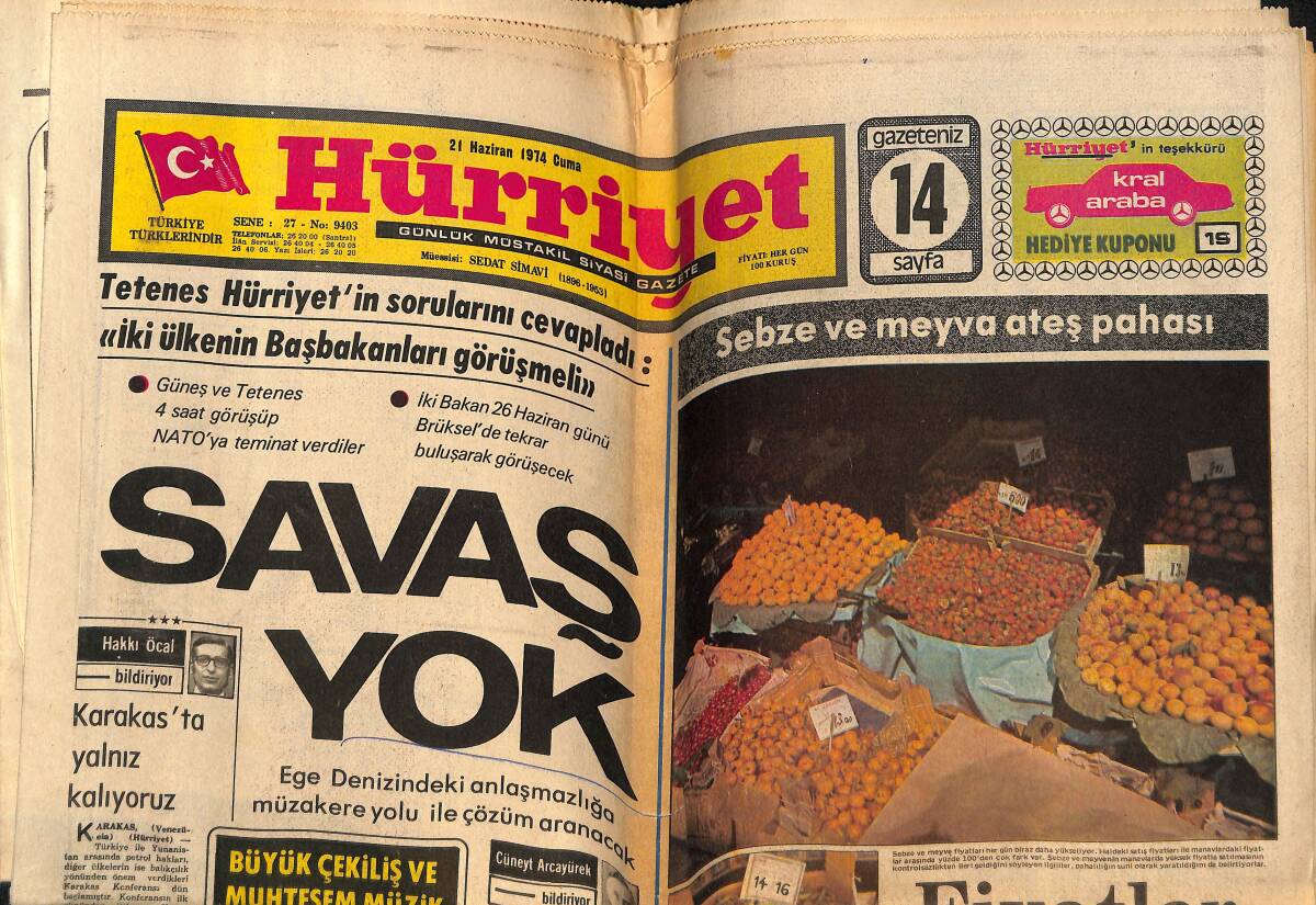 Hürriyet Gazetesi 21 Haziran 1974 - İsveç Prensesi de Halktan Biriyle Evlendi GZ148818 - 1