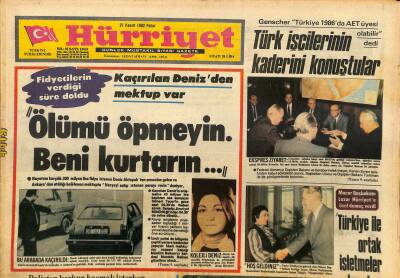 Hürriyet Gazetesi 21 Kasım 1982 - Macar Başbakanı Lazar Hürriyete Özel Demeç Verdi - Özal İkinci Adam Olmayacağım GZ127630 - 1