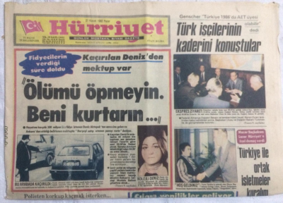 Hürriyet Gazetesi 21 Kasım 1982 - Ölümü Öpmeyin Beni Kurtarın - GZ19804 - 1