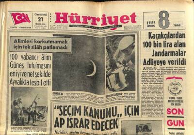 Hürriyet Gazetesi 21 Mayıs 1966 - Kaçakçılardan 100 Bin Lira Alan Jandarmalar Adliyeye Verildi GZ77702 - 1
