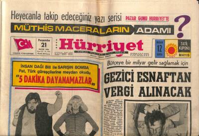Hürriyet Gazetesi 21 Mayıs 1970 - Gezici Esnaftan Vergi Alınacak GZ72076 - 1