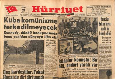 Hürriyet Gazetesi 21 Nisan 1961 - Bayar İle Menderes Yine Mahkum Oldu GZ91637 - 1