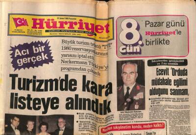 Hürriyet Gazetesi 21 Şubat 1980 - Fransa 300 Milyon Frank Veriyor GZ74242 - 1