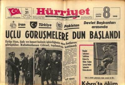 Hürriyet Gazetesi 21 Temmuz 1964 - Kıbrısta Ölüm-Kalım Savaşı GZ81869 - 1