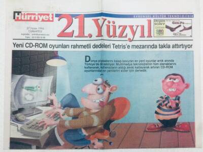 Hürriyet Gazetesi 21. Yüzyıl Eki - 27 Nisan 1996 - Oyunlar Çağ Atladı GZ46405 - 2