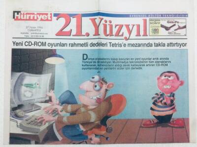 Hürriyet Gazetesi 21. Yüzyıl Eki - 27 Nisan 1996 - Oyunlar Çağ Atladı GZ46405 - 1