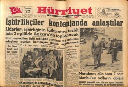 Hürriyet Gazetesi 22 Ağustos 1957 - Menderes Dün Tam 7 Saat İstanbulun Yollarını Dolaştı GZ68995 - 2