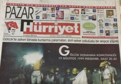 Hürriyet Gazetesi 22 Ağustos 1999-Gölcük Depreminin Ardından GZ45597 - 1