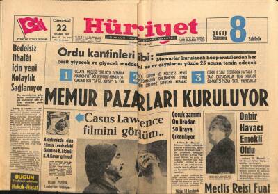 Hürriyet Gazetesi 22 Aralık 1962 - Altı Milyon Liralık Tapu Sahtekarlığı GZ81679 - 1