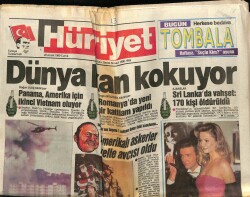 Hürriyet Gazetesi 22 Aralık 1989 - Sri Lankada Vahşet 170 Kişi Öldürüldü GZ62497 - 2