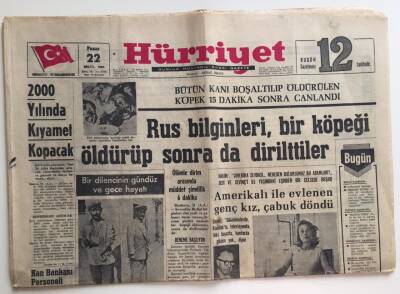 Hürriyet Gazetesi 22 Eylül 1963- Rus Bilginler Bir Köpeği Öldürüp Sonra Diriltiler GZ6441 - 2