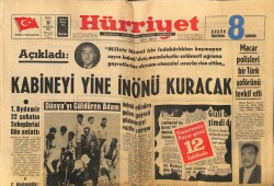 Hürriyet Gazetesi 22 Haziran 1962 - Kabineyi Yine İnönü Kuracak GZ72596 - 1