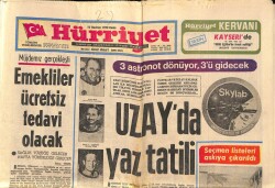 Hürriyet Gazetesi 22 Haziran 1973 - Bebek Belediye Gazinosu Afişi * Sevim Tuna - Güneri Tecer - Müjdat Gezen - Erol Büyükburç GZ81739 - 1