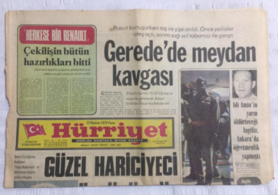 Hürriyet Gazetesi 22 Haziran 1975 - Güzel Hariciyeci Öldürülmüş - GZ19643 - 1