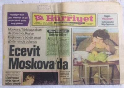 Hürriyet Gazetesi 22 Haziran 1978 - Ecevit Moskovada - GZ19735 - 1