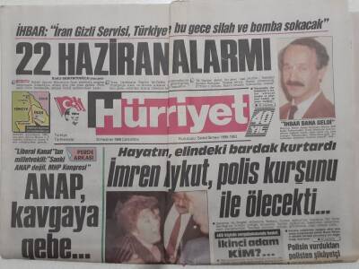 Hürriyet Gazetesi - 22 Haziran 1988 - İmren Aykut Polis Kurşunu İle Ölecekti GZ111635 - 1