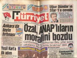 Hürriyet Gazetesi 22 Kasım 1991 - Mustafa Denizli Sevgilisinden Baba Oldu - Madonna: Eşcinsellerin Hayatında Kendimi Buldum - 92 Corolla XLe GZ153338 - 1