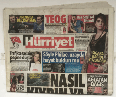 Hürriyet Gazetesi 22 Kasım 2014 - 134 Yılın En Sıcak 10 Ayı GZ5693 - 2