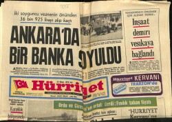Hürriyet Gazetesi 22 Mayıs 1973 - Ankarada Bir Banka Soyuldu GZ72602 - 1