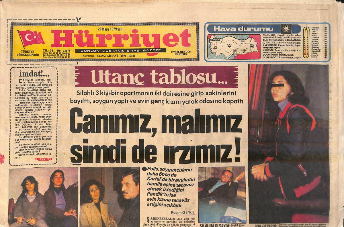 Hürriyet Gazetesi 22 Mayıs 1979 - Galatasaray'ı Şike Korkutuyor - Helal Sana Gaziantep GZ156701 - 1