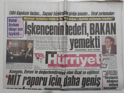 Hürriyet Gazetesi - 22 Mayıs 1988 - Vural Arıkan Olayının İç Yüzü GZ111624 - 1