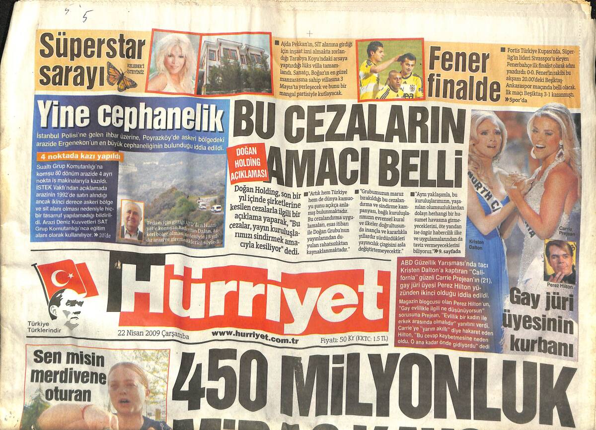 Hürriyet Gazetesi 22 Nisan 2009 - Fenerbahçe Finalde - Koç, CEO'yu Yine Otomotiv'den Seçiyor GZ155317 - 1