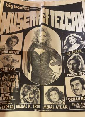 Hürriyet Gazetesi 22 Ocak 1977 - Big Ben Gazinosu Afişi * Müşerref Tezcan - Meral Aydan - Nil Burak - Şükrü Birant GZ88657 - 2