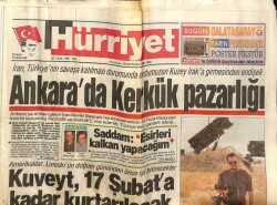 Hürriyet Gazetesi 22 Ocak 1991 - Saddam Esirleri Kalkan Yapacağım GZ60919 - 2