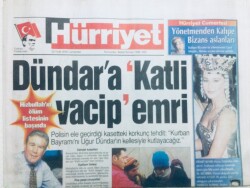 Hürriyet Gazetesi 22 Ocak 2000 - Dündara Katli Vacip Emri GZ43352 - 2