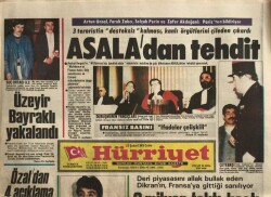Hürriyet Gazetesi 22 Şubat 1985 -ASALAdan Tehdit,Özaldan 4 Açıklama GZ45005 - 1