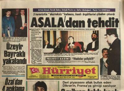 Hürriyet Gazetesi 22 Şubat 1985 -ASALAdan Tehdit,Özaldan 4 Açıklama GZ45005 - 1