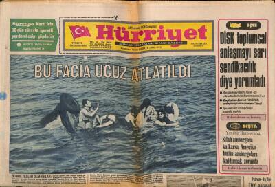 Hürriyet Gazetesi 22 Temmuz 1978 - Silah Ambargosu Kalkarsa Amerika Bütün Ambargoları Kaldırmak Zorunda GZ56191 - 1