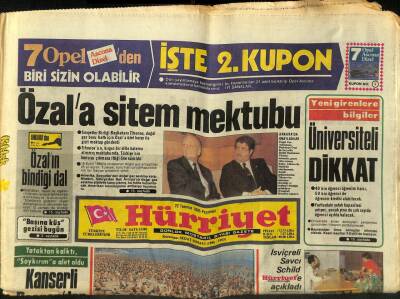 Hürriyet Gazetesi 22 Temmuz 1985 - Özala Sitem Mektubu, Şimdi de Şaron Hastalığı GZ99213 - 1